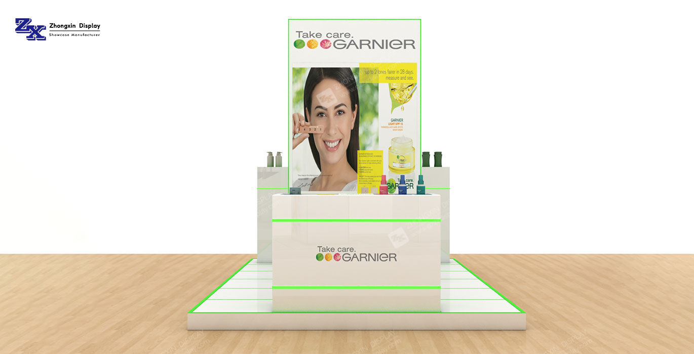 【China】Branded cosmetics kiosk custom designed skin care retail kiosk for sale