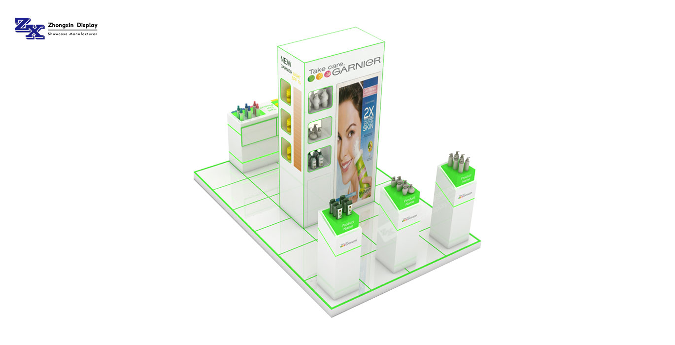 【China】Branded cosmetics kiosk custom designed skin care retail kiosk for sale