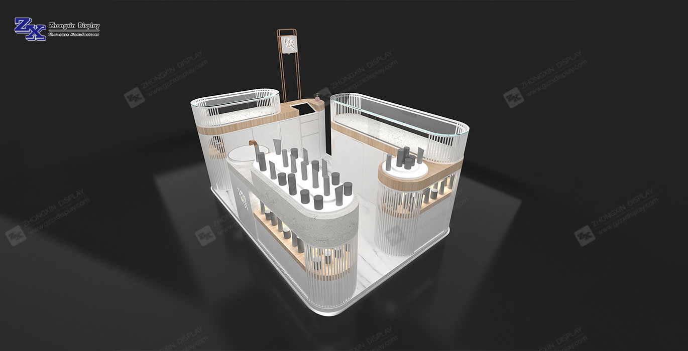【Kuwait】Luxury cosmetics bar design High-end skincare retail kiosk design ideas