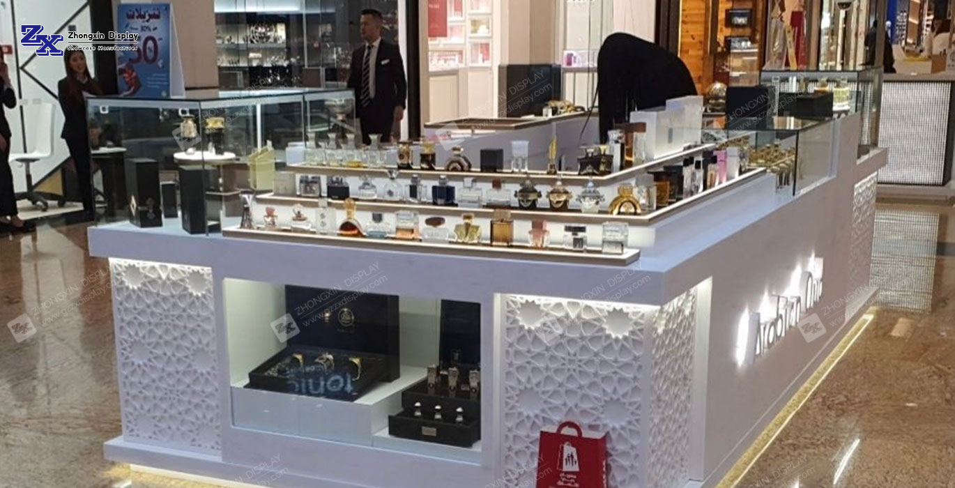 【Kuwait】6ft by 13ft Perfume Retail Kiosk Design Fragrance Display Stand Ideas