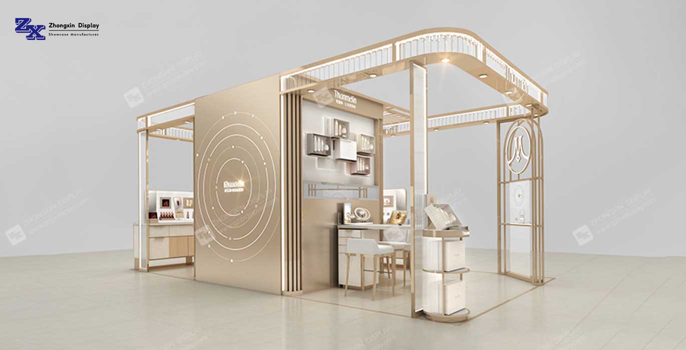 【China】 Brand cosmetics retail kiosk design Cosmetics display showcase 3D design