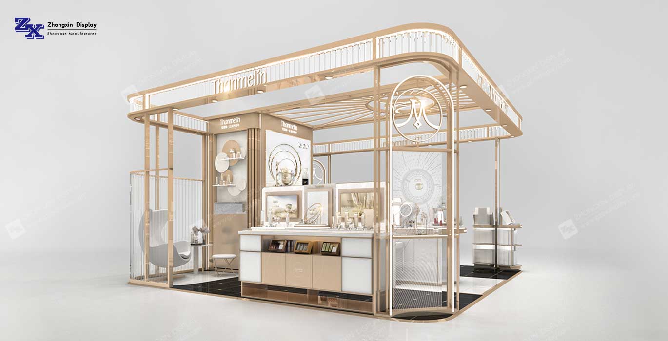 【China】 Brand cosmetics retail kiosk design Cosmetics display showcase 3D design