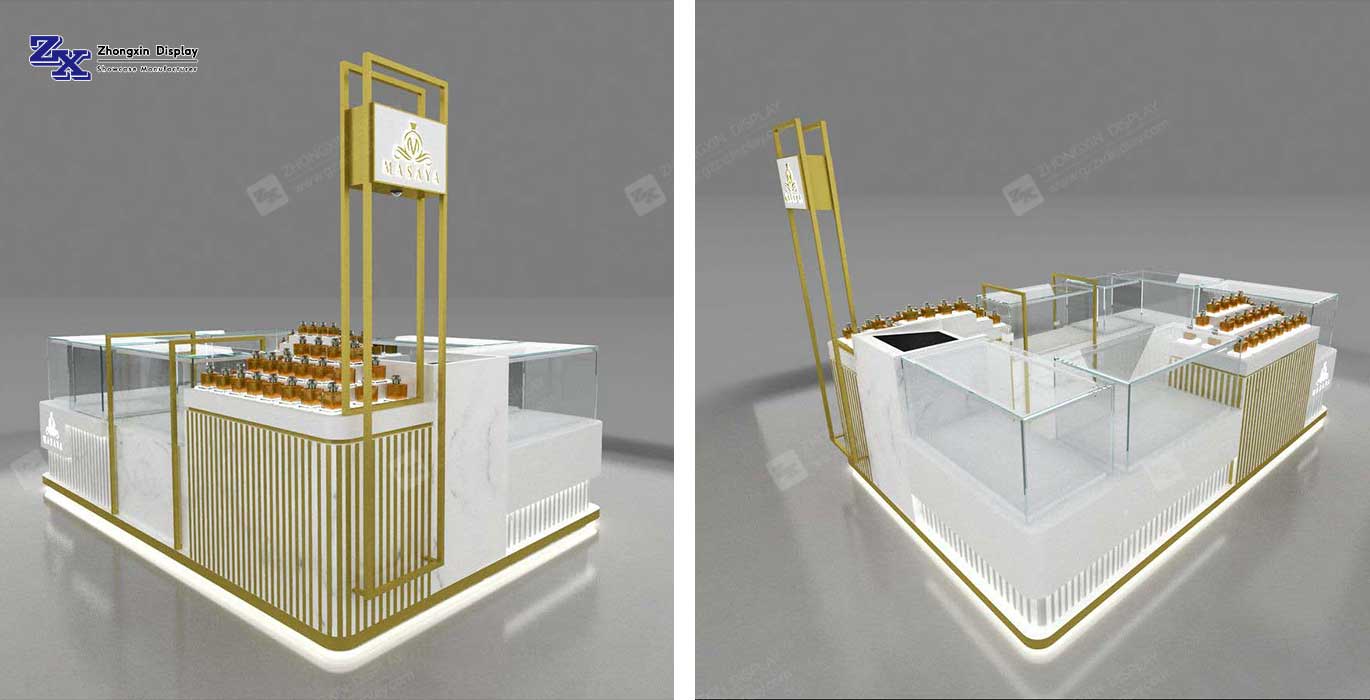 【Saudi Arabia】 Brand perfume retail pop-up store design fragrance retail kiosk customization