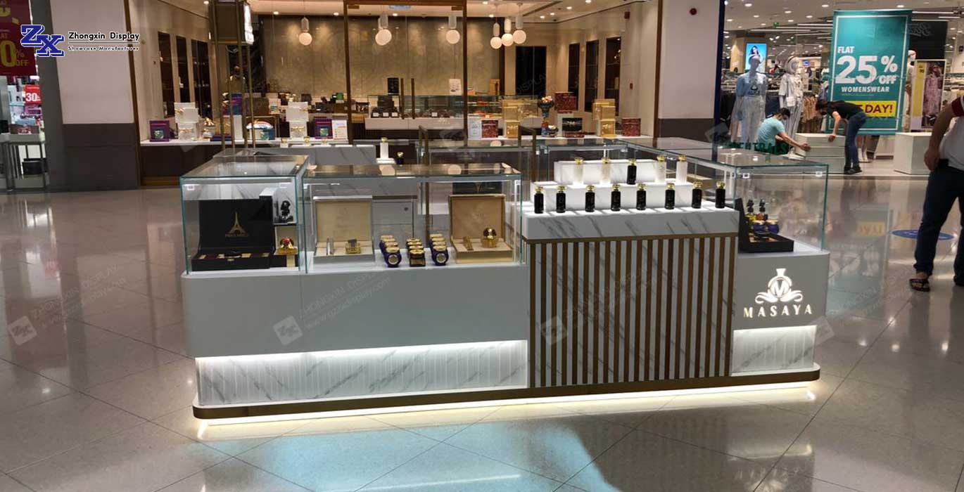 【Saudi Arabia】 Brand perfume retail pop-up store design fragrance retail kiosk customization