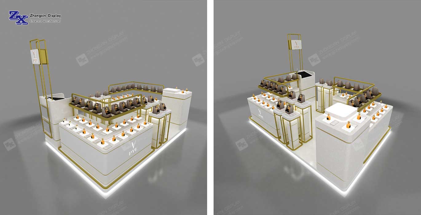 【USA】 Small size perfume booth display idea fragrance store design for sale