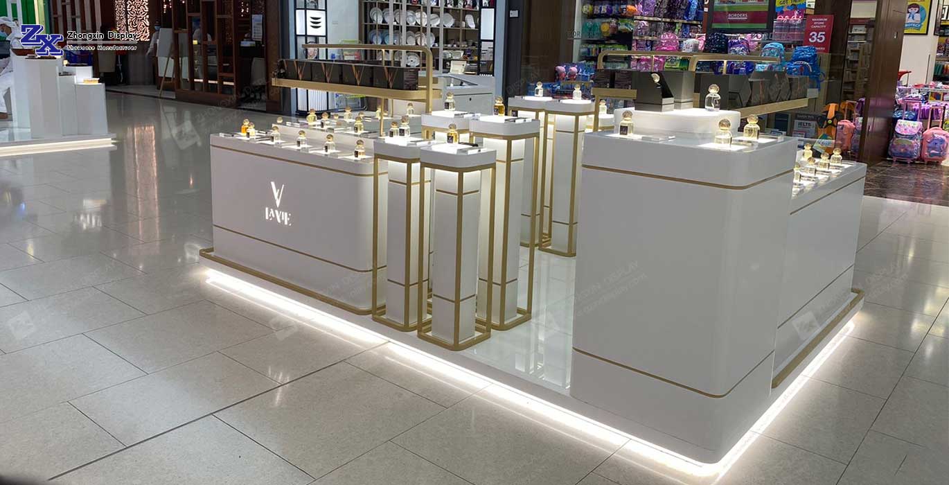 【USA】 Small size perfume booth display idea fragrance store design for sale