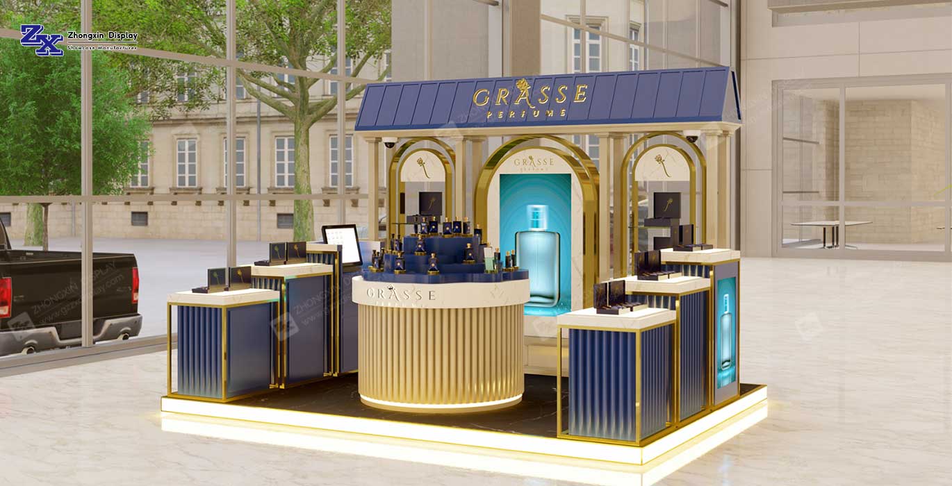 【USA】Branded perfume pop-up booth showcases creative fragrance retail kiosk design