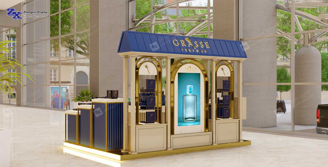 【USA】Branded perfume pop-up booth showcases creative fragrance retail kiosk design