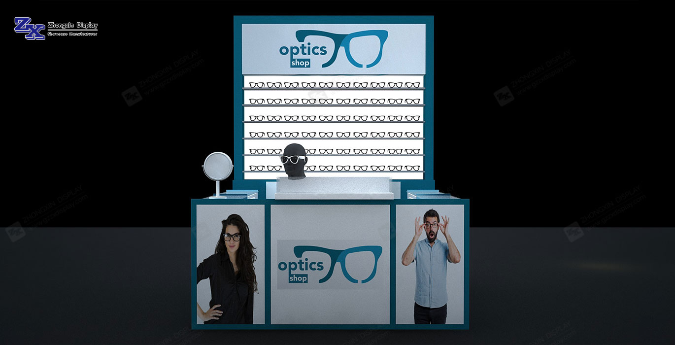 【Australia】4 sqm fashionable sunglasses retail kiosk booth design for shopping mall
