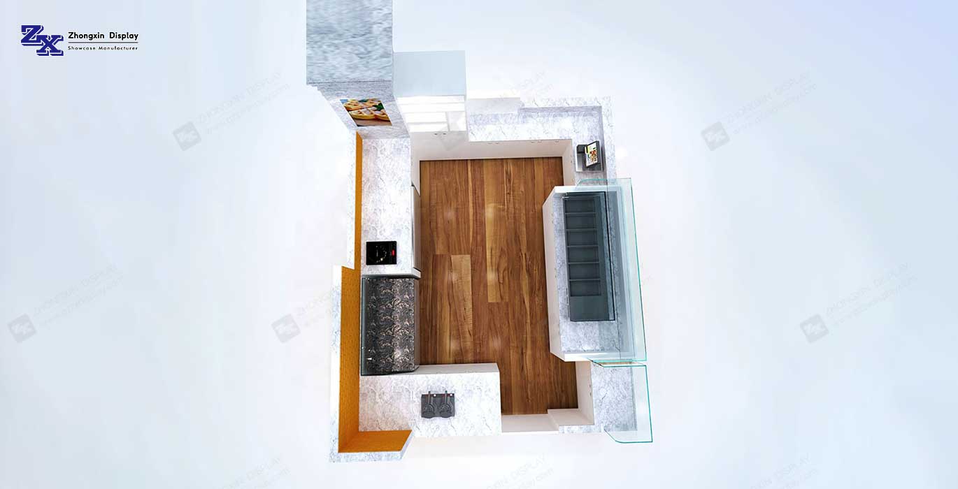Modern Bubble Tea Kiosk and Fast Food Kiosk in Mall Coffee Display Kiosk Design