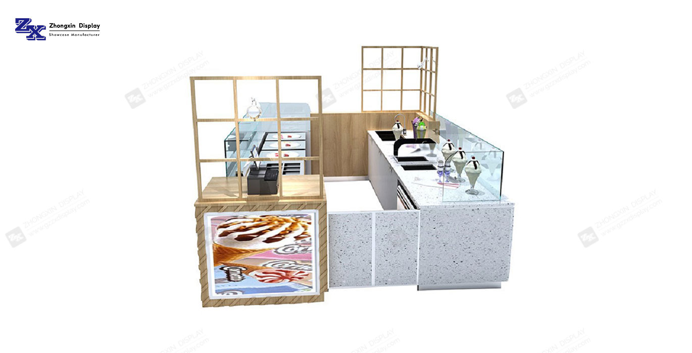 【Australia】 Ice cream kiosk design coffee retail booth customized for shopping mall