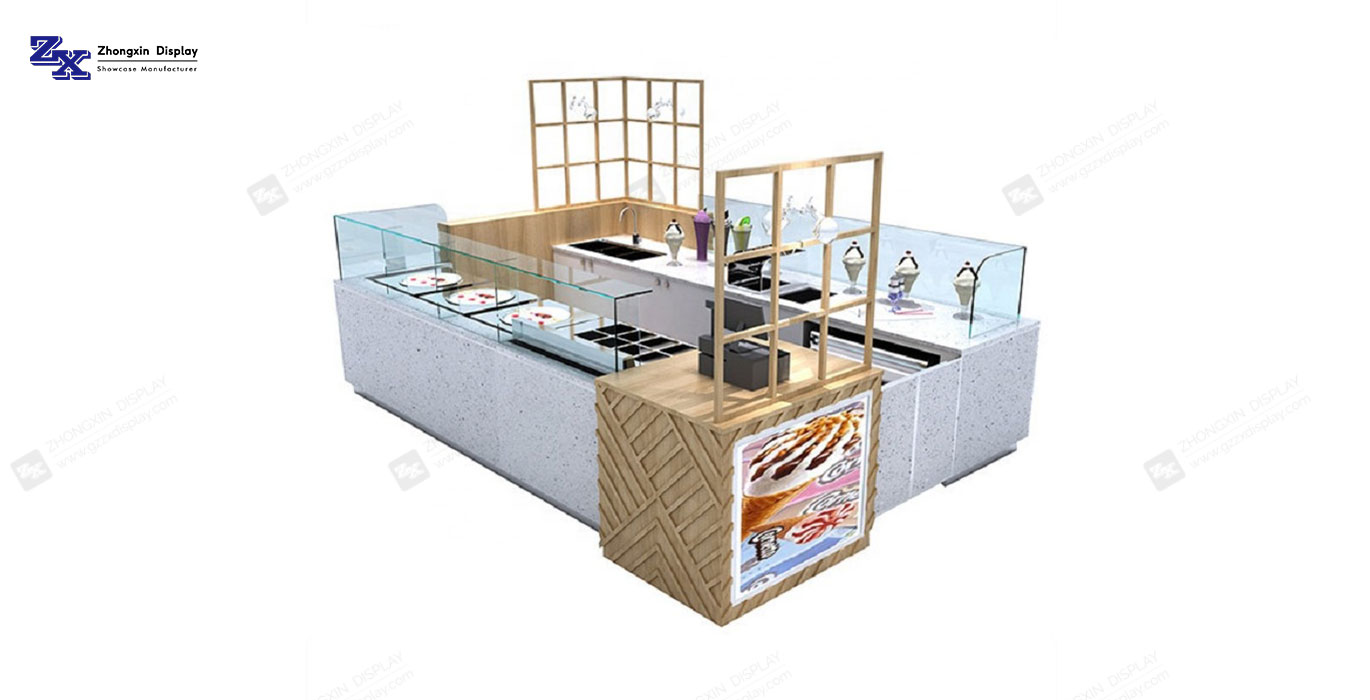 【Australia】 Ice cream kiosk design coffee retail booth customized for shopping mall
