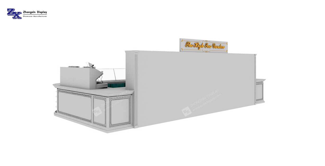 Newest style bubble tea kiosk design milk tea kiosk for shopping mall