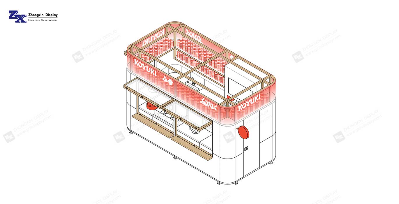 Good Selling Ice Cream Interior Juice Food Kiosk Furniture Small Milk Tea Shop Fitout