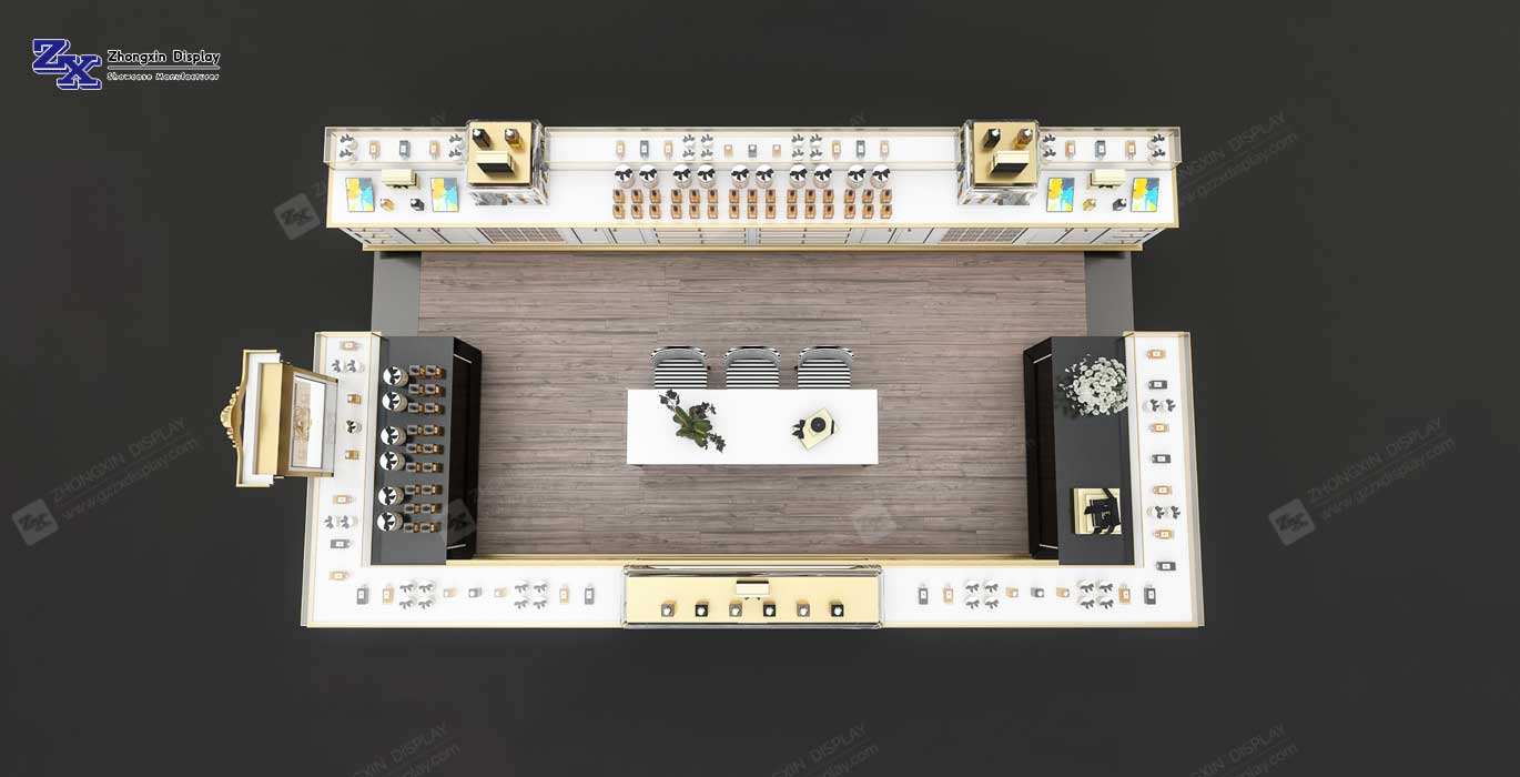 High-End perfume kiosk design custom fragrance display booth for mall