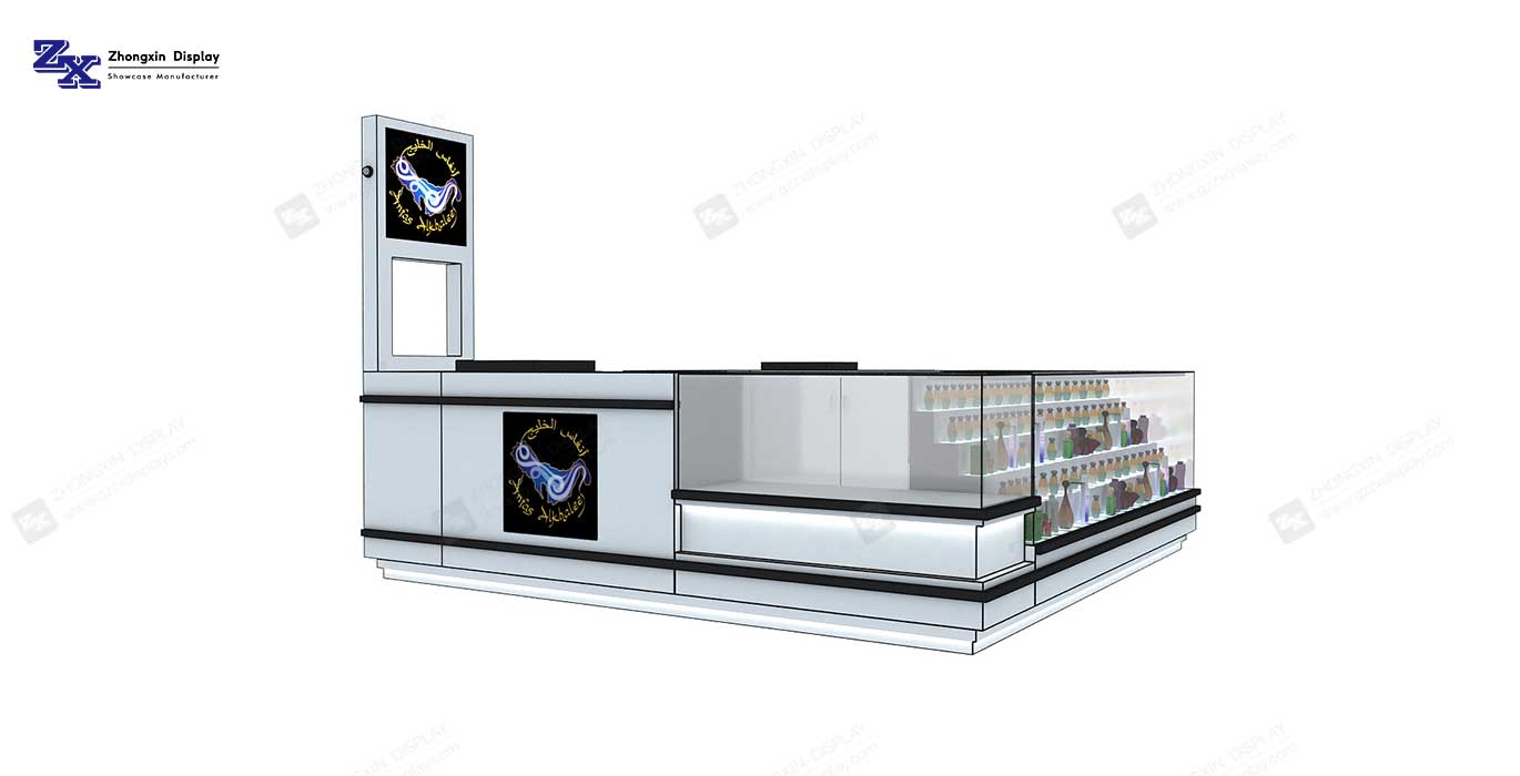 2025 Small Retail Perfume Display Kiosk High-end Perfume Kiosk Display Stand