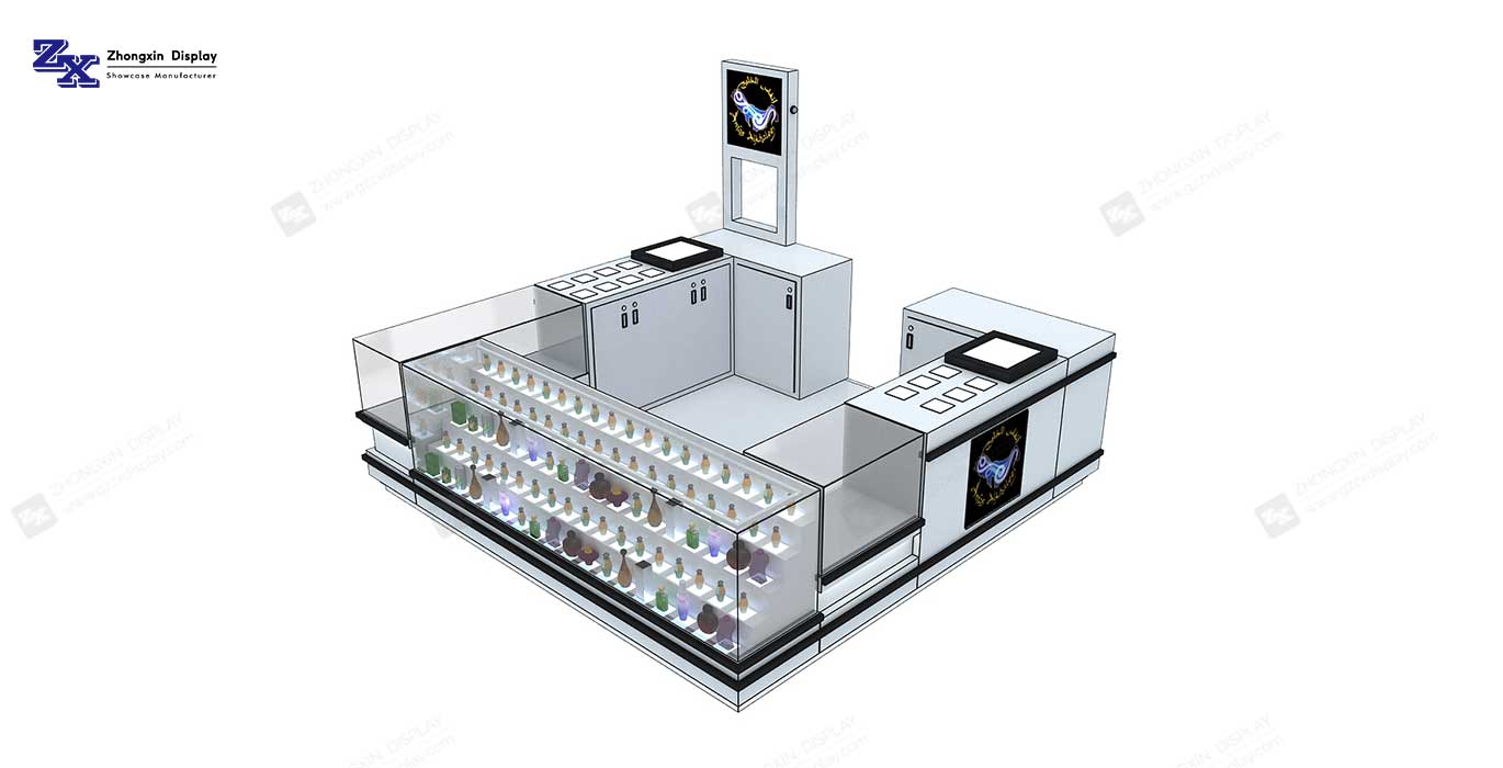 2025 Small Retail Perfume Display Kiosk High-end Perfume Kiosk Display Stand