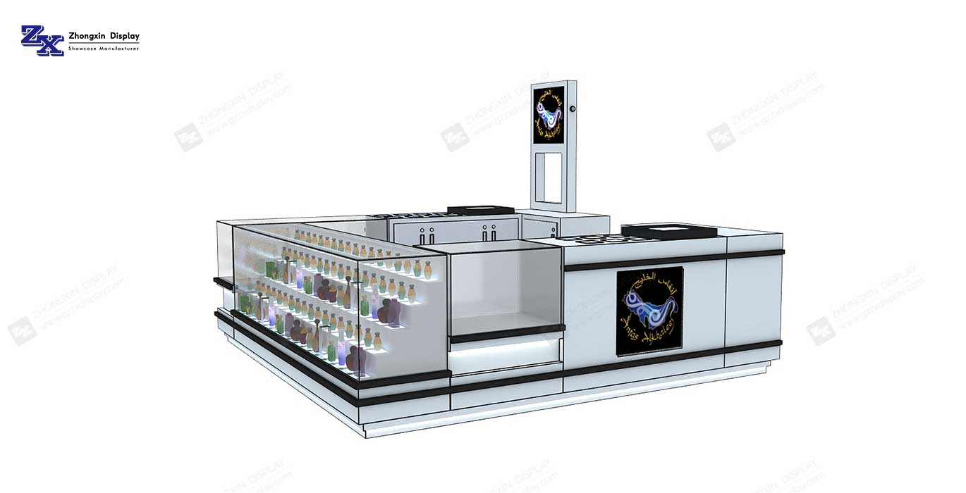 2025 Small Retail Perfume Display Kiosk High-end Perfume Kiosk Display Stand